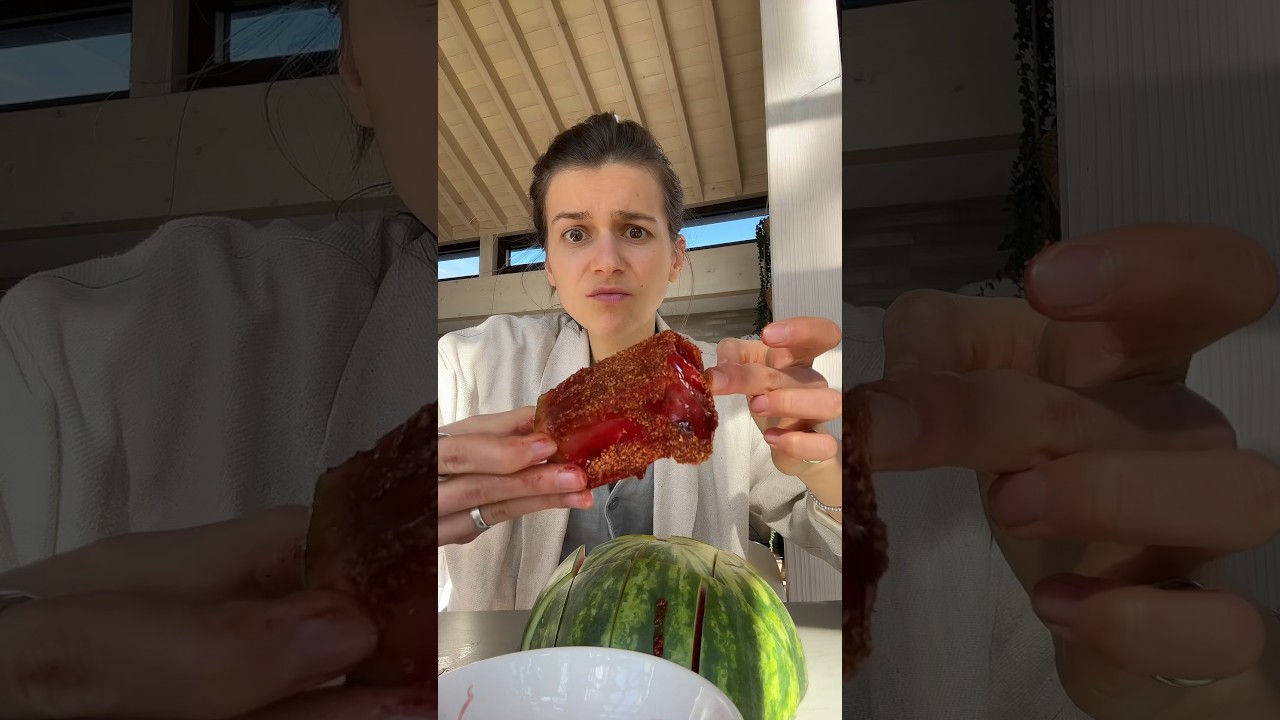 Watermelon fruit roll up