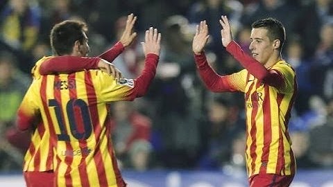 Lionel Messi Hat-Trick of Assists vs Levante (22/1/2014) HD 720p