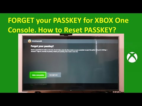How to RESET the PASSKEY in XBOX One Console when you FORGOT?