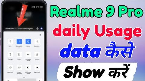 Realme 9 Pro mein usage data kaise Show Kare | How to show Used data in Realme 9 Pro
