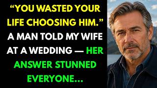 “YOU WASTED YOUR LIFE CHOOSING HIM.” A Man Told My Wife at a Wedding — Her Answer Stunned Everyone