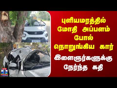 Sivagangai Accident | புளியமரத்தில் மோதி அப்பளம் போல் நொறுங்கிய கார் | இளைஞர்களுக்கு நேர்ந்த கதி
