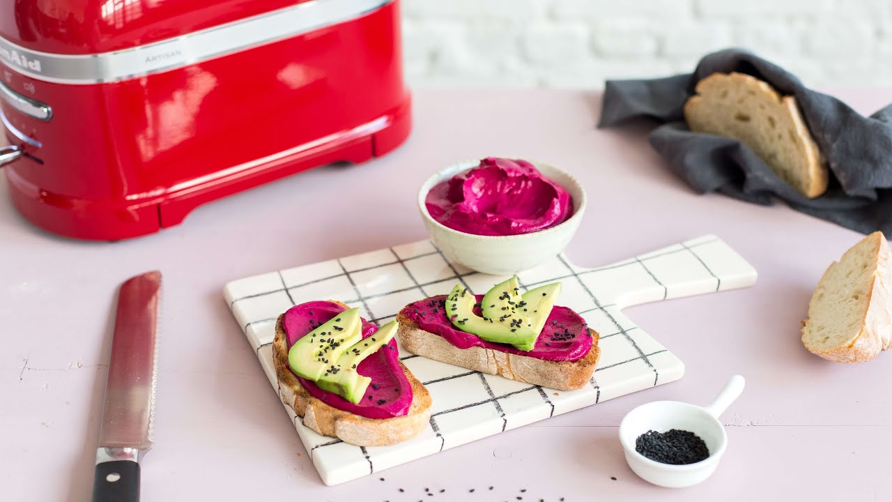 Toast with a cashew and beetroot spread recipe - KitchenAid