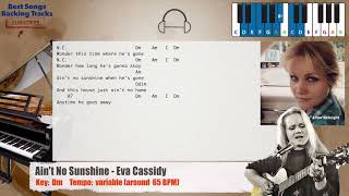 🎹 Ain't No Sunshine - Eva Cassidy Piano Backing Track with chords and lyrics