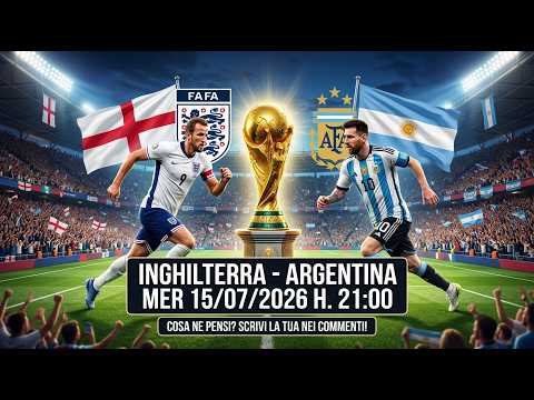 Video Inghilterra - Argentina Mer 15/07/2026 H.21:00