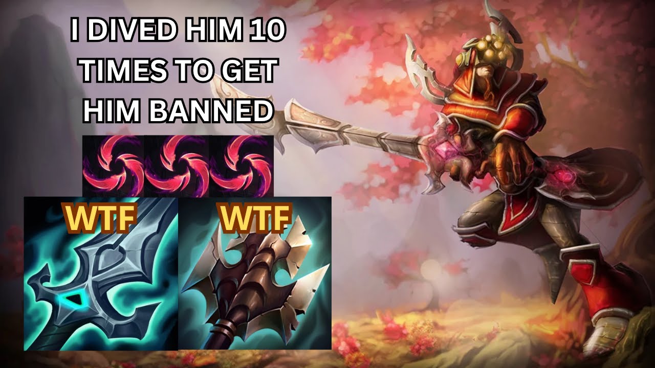 MASTER YI TOP DIVES 10 TIMES TO GET VAYNE TOP BANNED (HE CRIED)