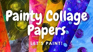 Painty Papers for Collage - hand painted collage fodder