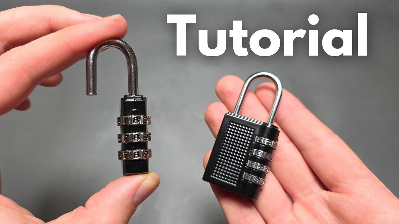 Combination Lock - How to SET & Use - 3 or 4 Digit Combo Padlock