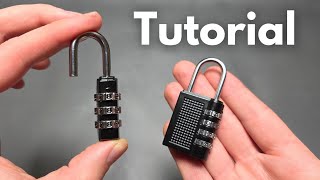 Manual & Instructions - Combination Lock - How to SET & Use - 3 or 4 Digit Combo Padlock