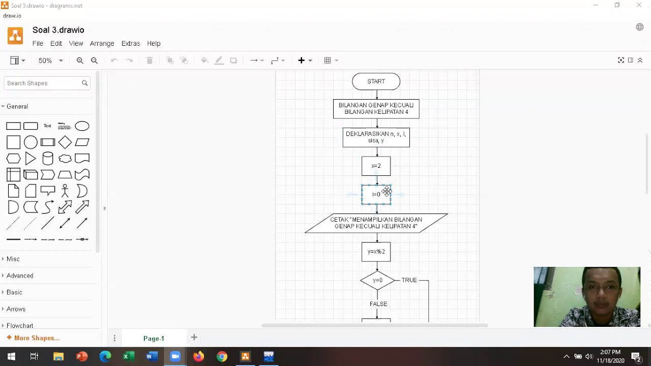 Flowchart Algoritma Dan Pemrograman C++ Bilangan Genap Dari 2 Sampai n ...