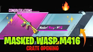 How To Get Masked Wasp M416 Premium crate opening / Masked Wasp M4 crate opening trick/New M4 crate