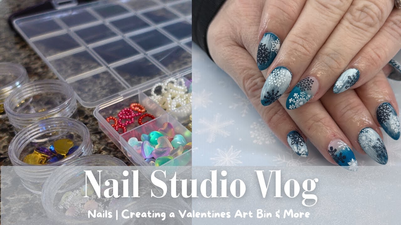 Nail Studio Vlog - Nails & Creating a valentines nail art bin