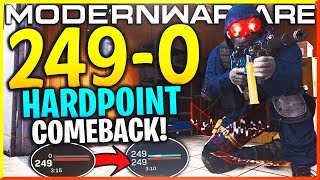 MODERN WARFARE - "249-0 HARDPOINT COMEBACK WIN!" - Team Challenge #6 (MW CLUTCH HARDPOINT COMEBACK) Hardpoint