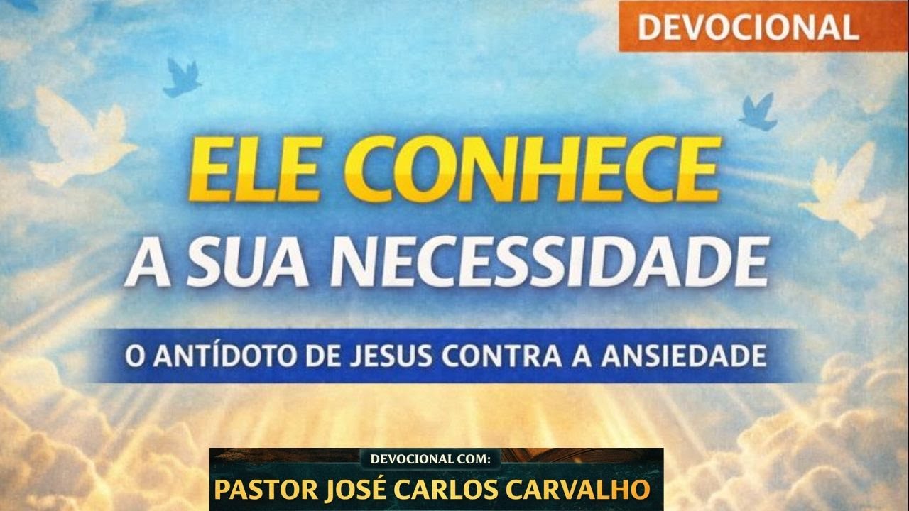 O Antídoto de Jesus contra a Ansiedade. 