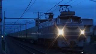 【暗闇を疾走するニーナ】国鉄色EF66‐27号機牽引 貨物列車54レ(福山レールエクスプレス)