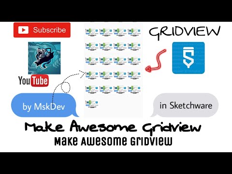 Make a Gridview with 4 or more Columns & Features in Sketchware, Tutorial By MskDev