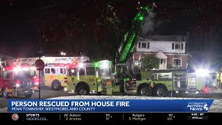 1 rescued, taken to hospital after fire breaks out inside Penn Township home