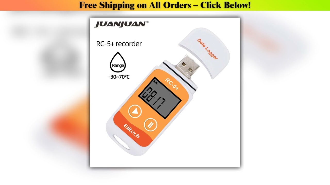 Elitech RC-5+ USB Data Logger Recorder PDF Reusable Temperature Data Logger Upgrade for