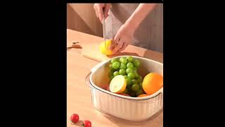 Internet celebrity household kitchen washing basket/ Double-Layer Drain Basketsales@shinningind.com