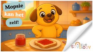 Mopsie kan het zelf 🐶 | Prikkelarm voorleesverhaal voor peuters | Mopsie de Mopshond | Studioov Kids