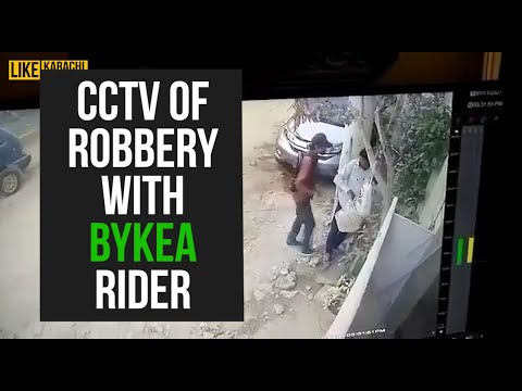 CCTV of Robbery with Bykea Rider