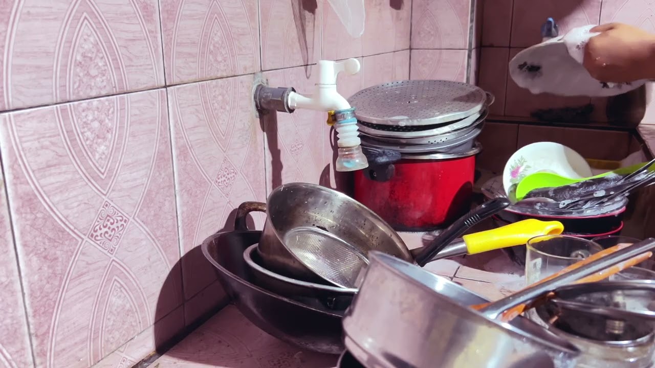 Night Cleaning Vibes | Satisfying Dishwashing Sounds