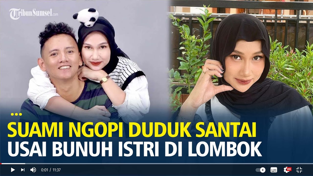 Suami Duduk Santai Sambil Ngopi usai Bunuh Istri di Lombok, Cemburu Isi Chat Handphone
