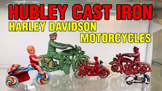 Hubley Harley Davidson Cast Iron Motorcycle Comparison Antique Toys