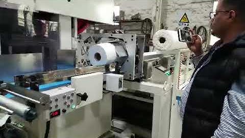 Fully automatic Maxi roll cutting machine and shrink packing machine