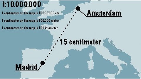 Scale: how the distance on a map is calculated