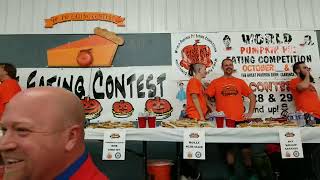 Molly Schuyler 2017 All Pro Eating World Hands Free Pumpkin Pie Eating Championship