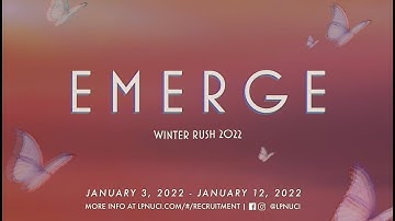 Lambda Phi Nu: Winter 2022 Recruitment - EMERGE