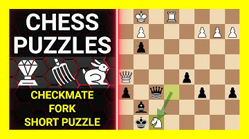 Chess Puzzles to Practice. Themes: Checkmate, Fork, Short puzzle. Learn Chess