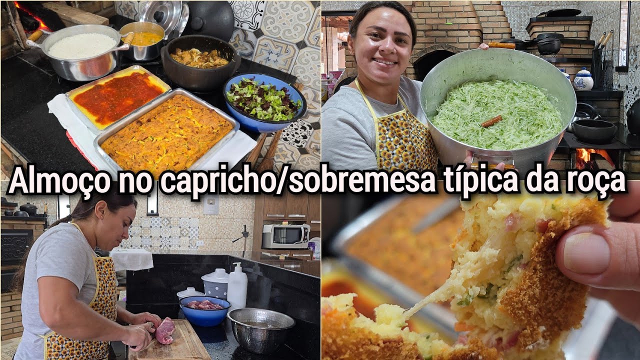 FIZ TORTA DE ARROZ CREMOSA/POLENTA RÁPIDA+DOCE DE MAMÃO VERDE/ROTINA DO DIA AQUI NA ROÇA