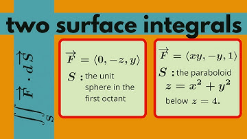 Multivariable Calculus | Two surface integrals over vector fields.