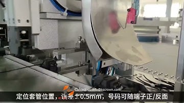 Cable double ends shrink tube inserting laser marking and terminal crimping machine - Suzhou Crown