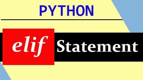 python if elif else Statement In Bengali