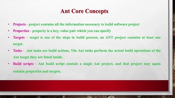 Apache Ant Core concepts