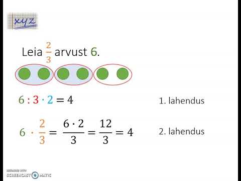 Osa leidmine arvust 1