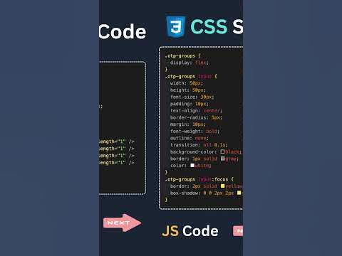OTP Input Fields Using HTML, CSS and Javascript. #html #css #javascript ...