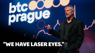 WE HAVE LASER EYES  Michael Saylor at BTCPrague 2023