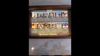 Custom Calendar 2026 Light Up Photo Frame – Personalized LED Photo Calendar with 12 Custom Photos &