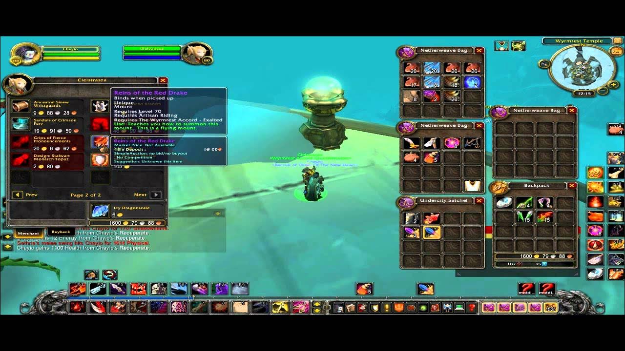 WoW Getting Reins of the Red Drake Mount Exalted with Wyrmrest