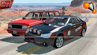 Rally cars on ordinary roads crashes BeamNG Drive