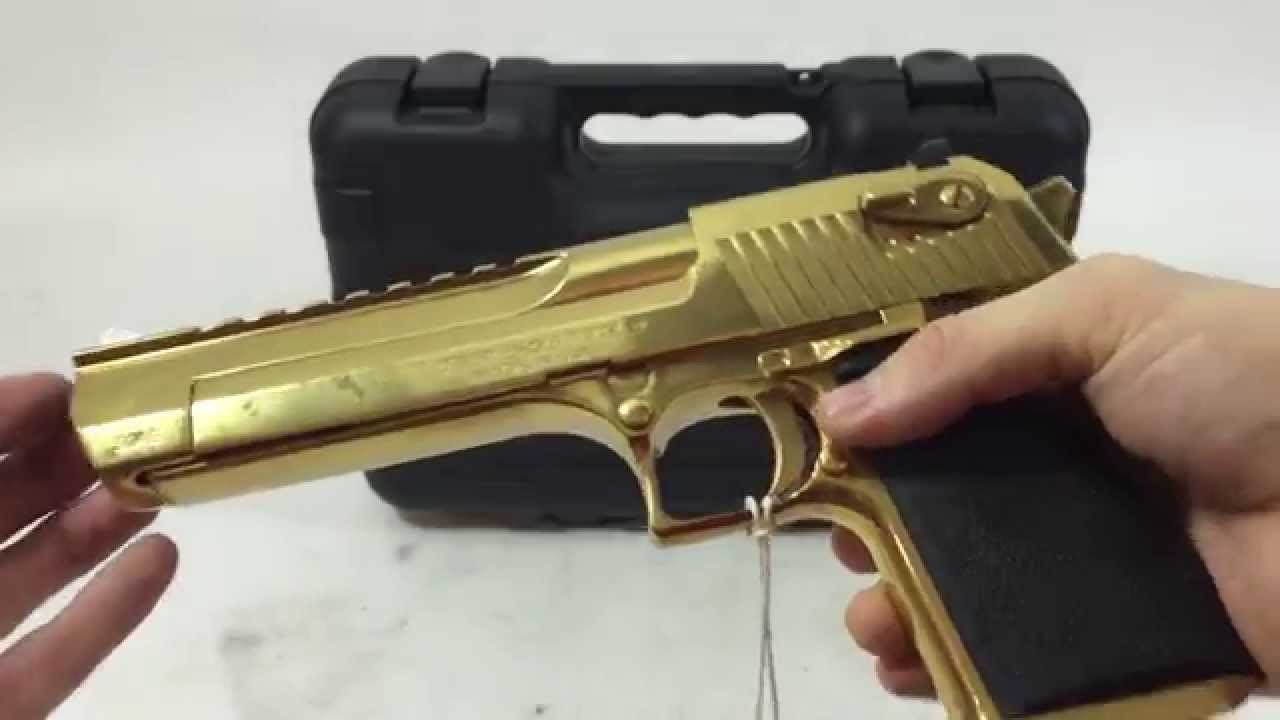 Desert Eagle .50 AE Magnum Research Pistol GOLD - YouTube.