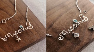 How to make personalized wire name necklace / full tutorial / handcrafted / diy / wire jewelry
