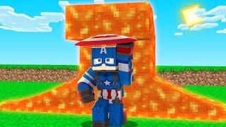 Playing MINECRAFT As CAPTAIN AMERICA! (super strong) screenshot 4