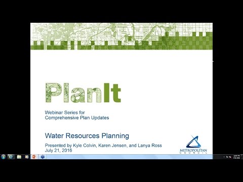 PlanIt: Water Resources Planning Webinar