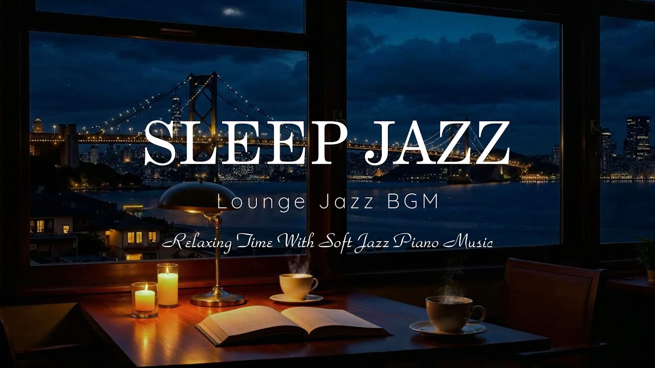 Calm Midnight Jazz Piano with Relaxing Sleep Music for Stress Relief, Focus and Night Tranquility