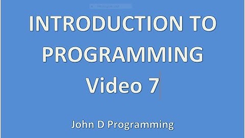 Video 7 - Variables and Data Types Example